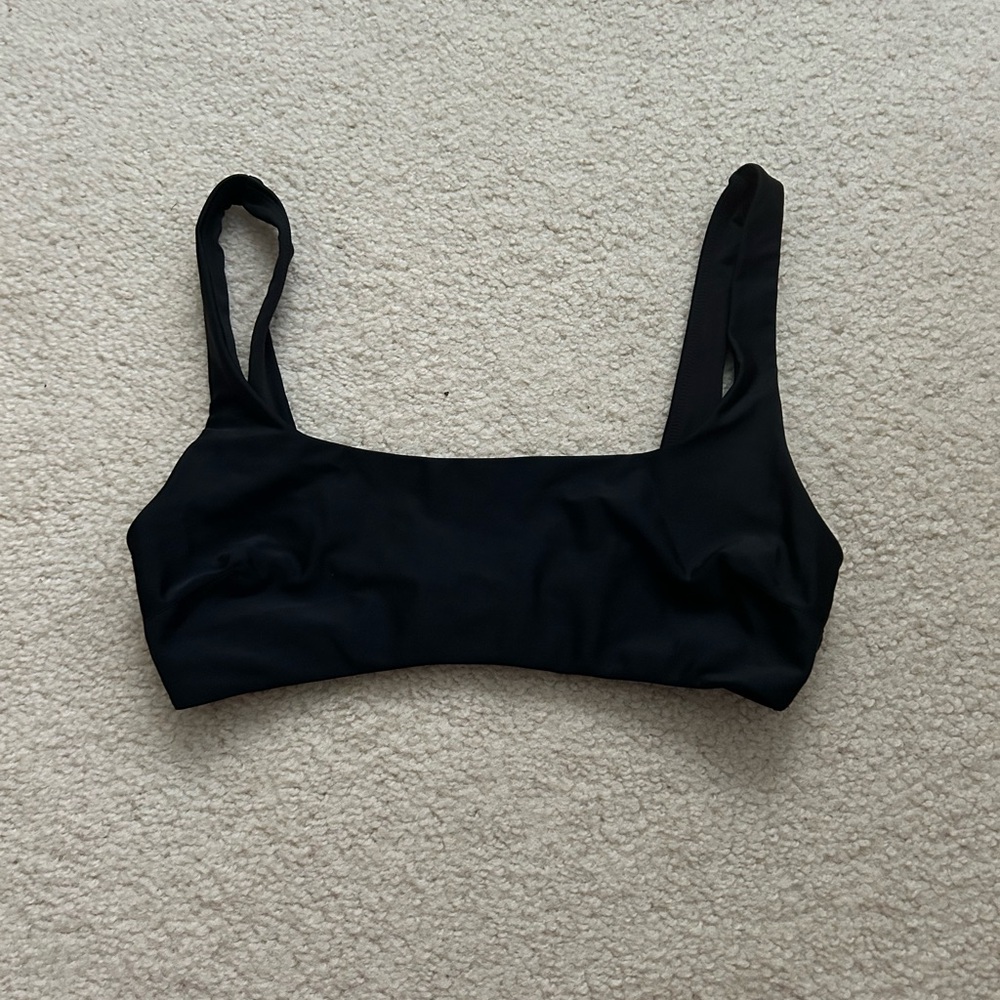Aerie Black Scoop Bikini Top